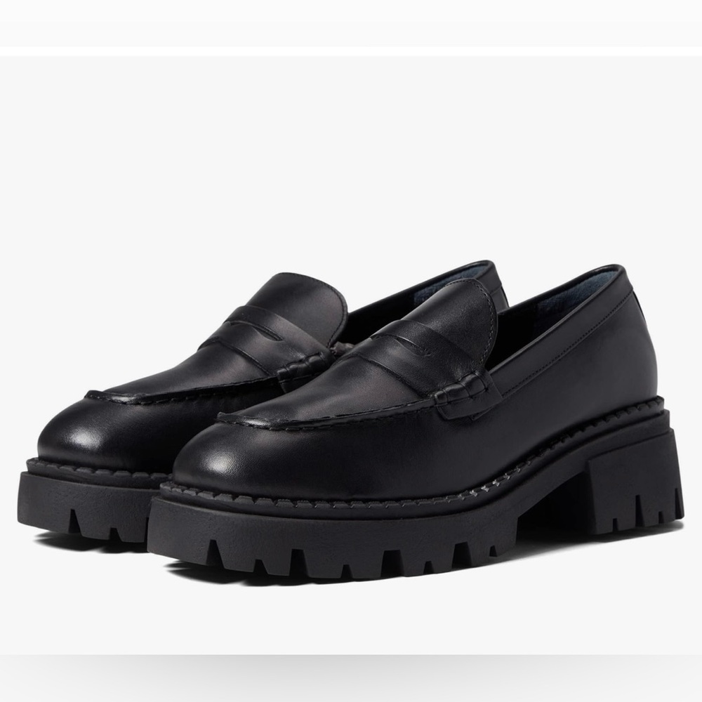 Free People Black Chunky Loafers